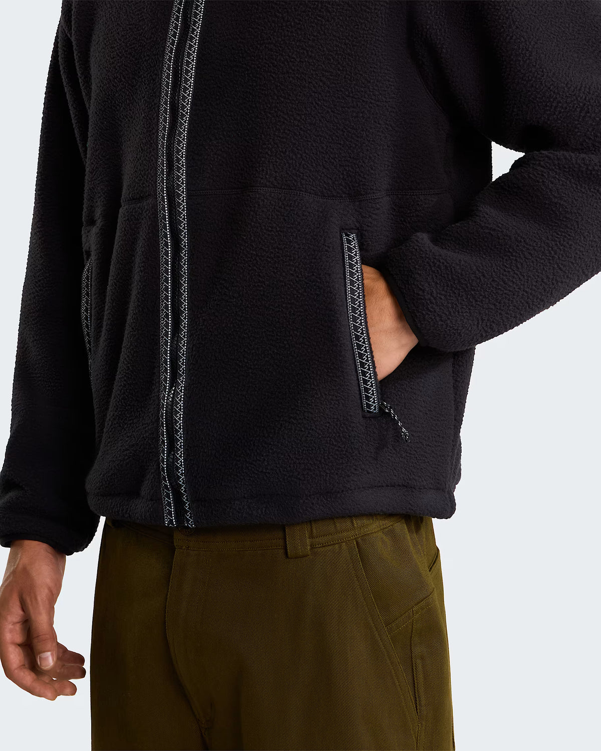 Mens Fleeski Full Zip Fleece (Black)