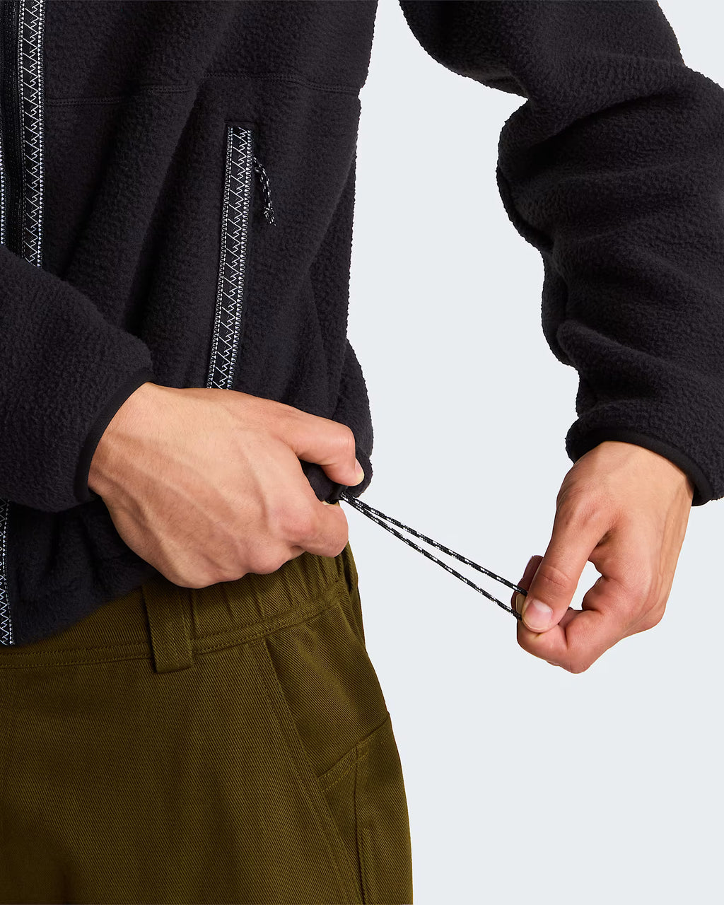 Mens Fleeski Full Zip Fleece (Black)