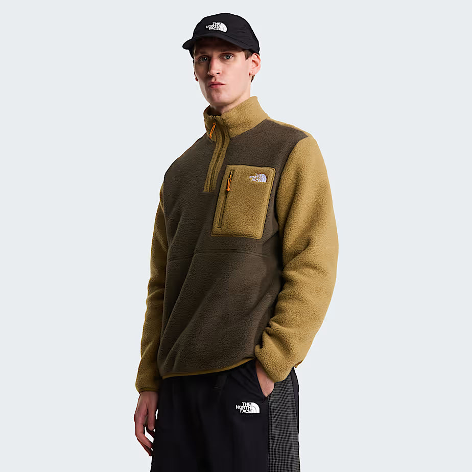 Mens Yumiori 1/4 Zip (New Taupe Green/Cedar/Dust Orange)