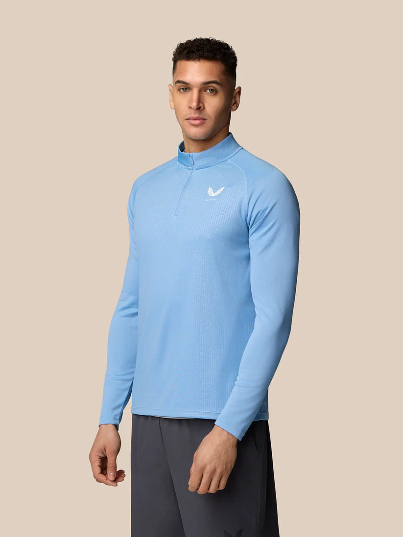 Mens Adapt Training 1/4 Zip Top (Sky Blue)