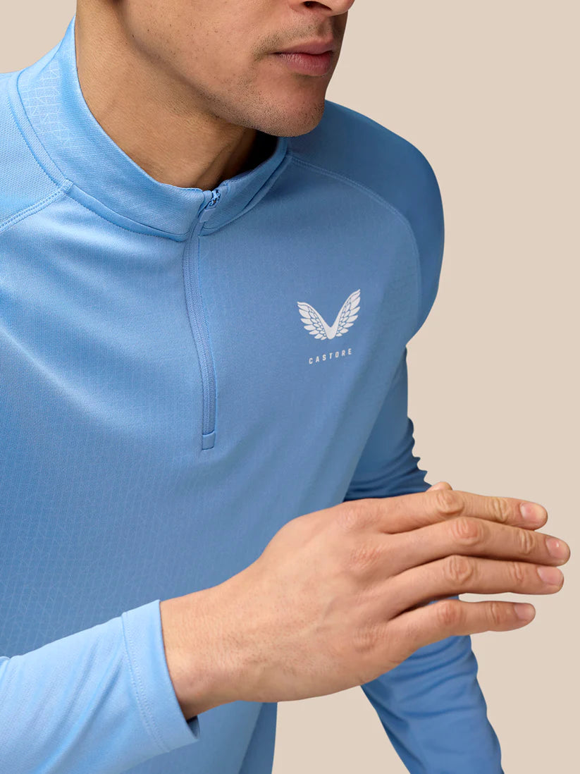 Mens Adapt Training 1/4 Zip Top (Sky Blue)