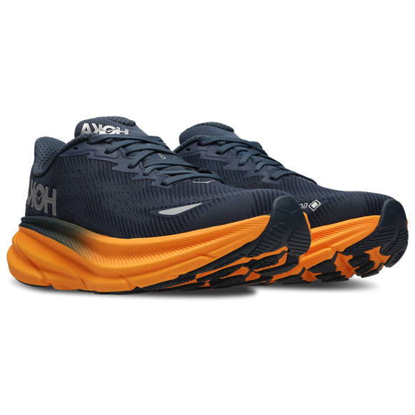 Mens Clifton 9 GTX (Stormy Skies/Orange Zest)