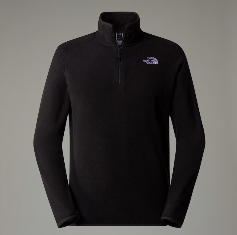 Mens 100 Glacier 1/4 Zip Fleece (Black)