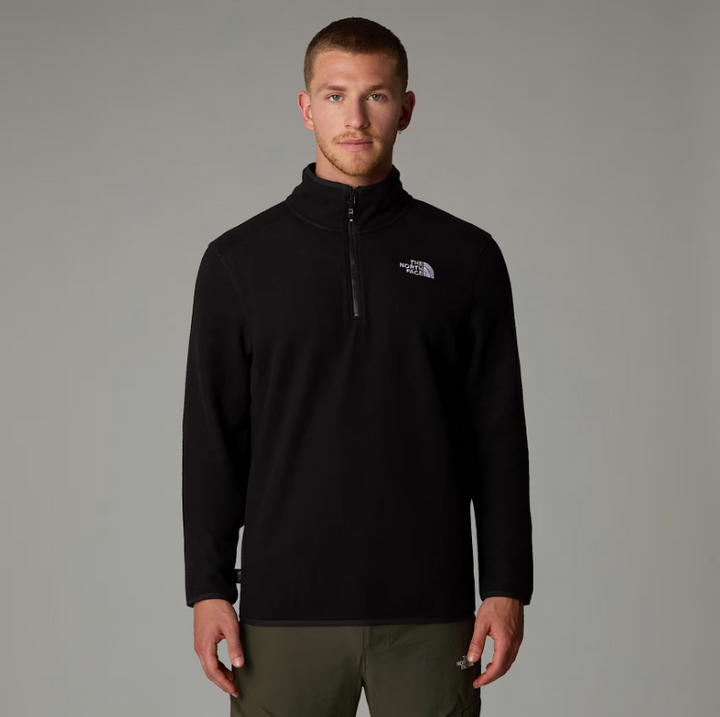 Mens 100 Glacier 1/4 Zip Fleece (Black)