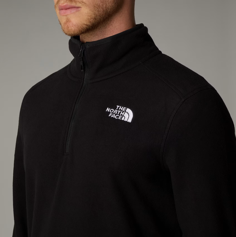 Mens 100 Glacier 1/4 Zip Fleece (Black)