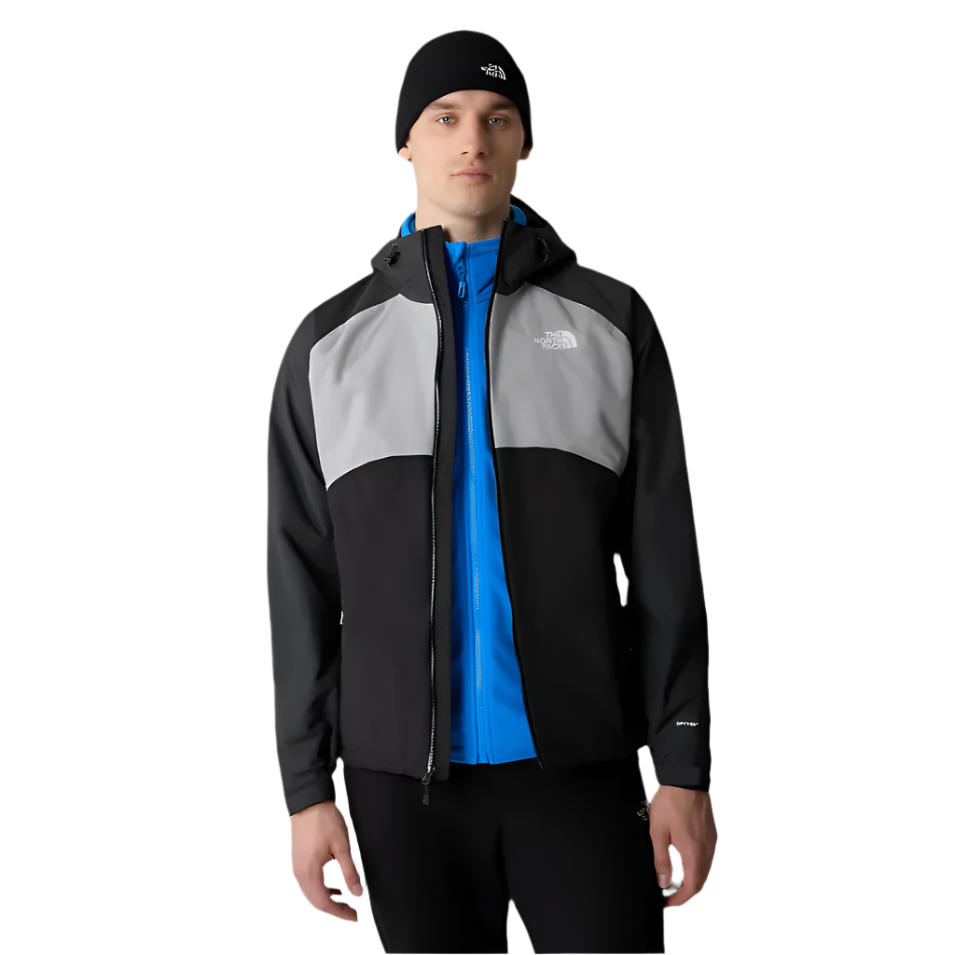 Mens Stratos Hooded Jacket (Brack/Grey)