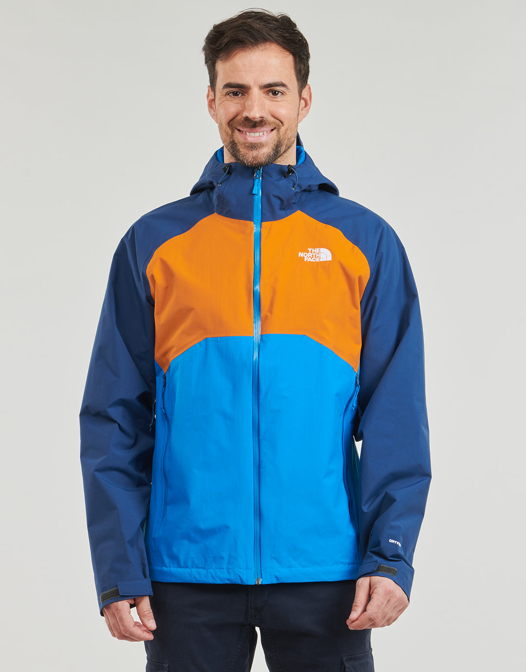 Mens Stratos Hooded Jacket (Navy/Blue/Orange)