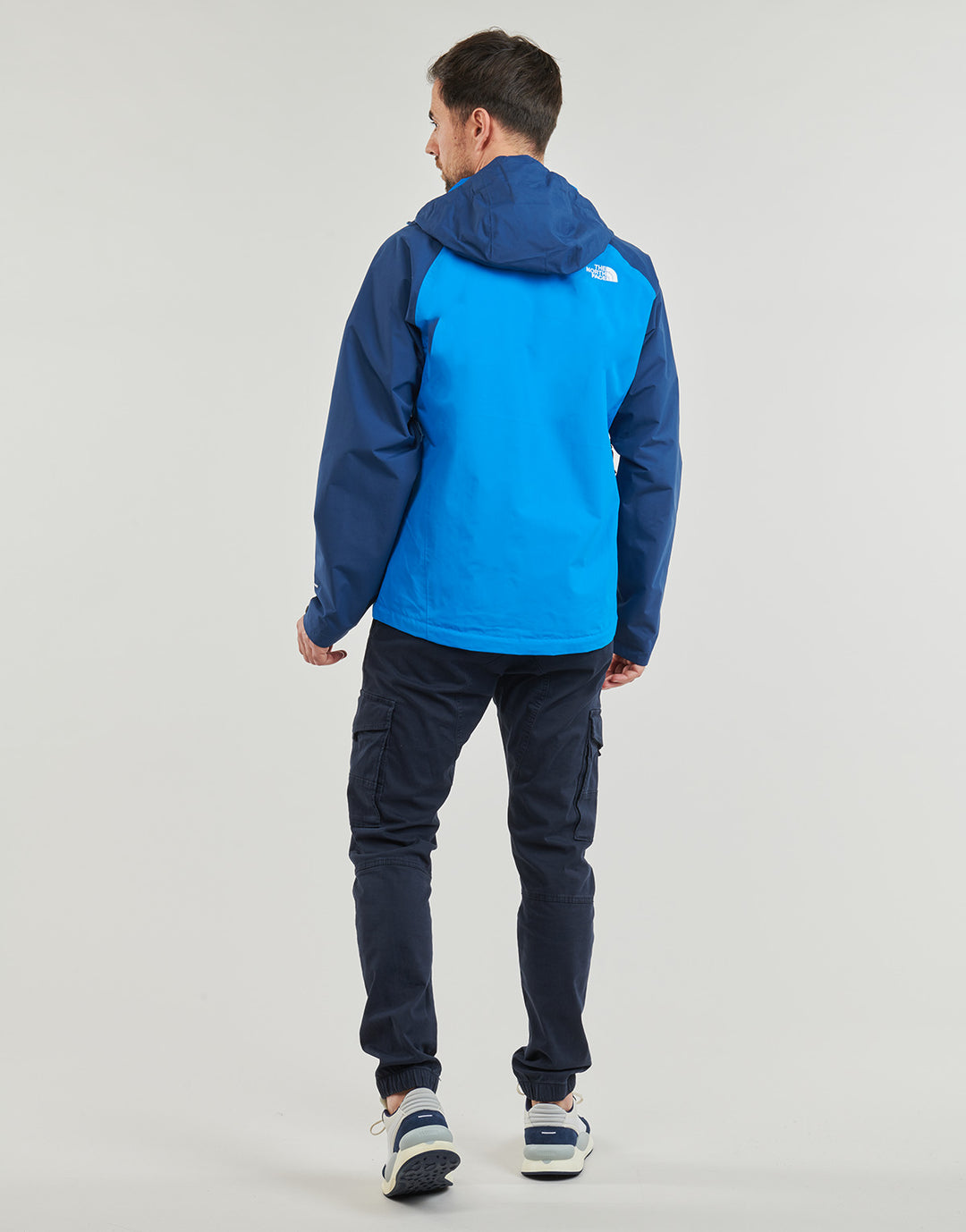 Mens Stratos Hooded Jacket (Navy/Blue/Orange)