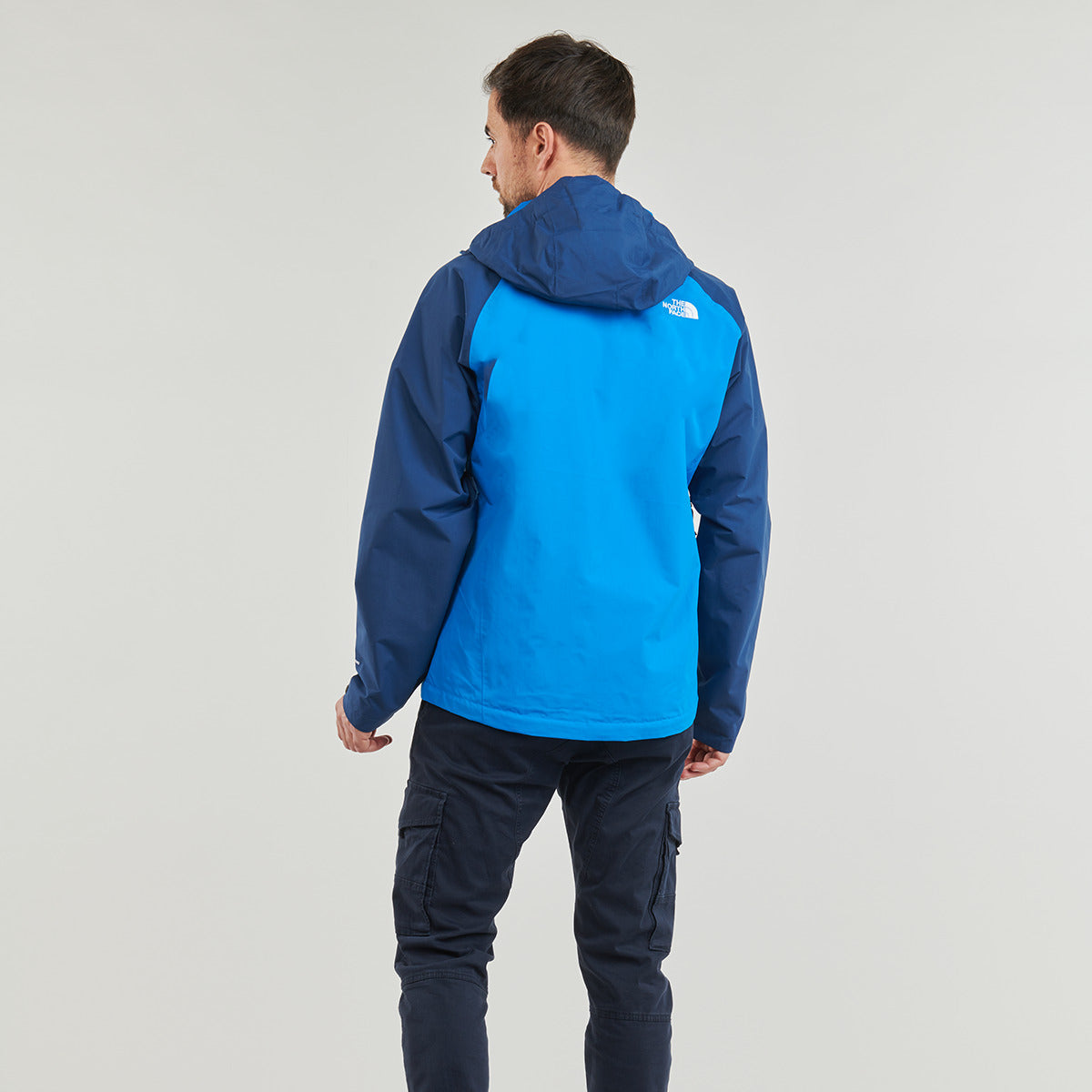 Mens Stratos Hooded Jacket (Navy/Blue/Orange)