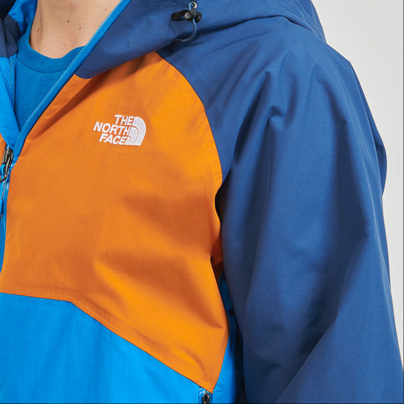 Mens Stratos Hooded Jacket (Navy/Blue/Orange)