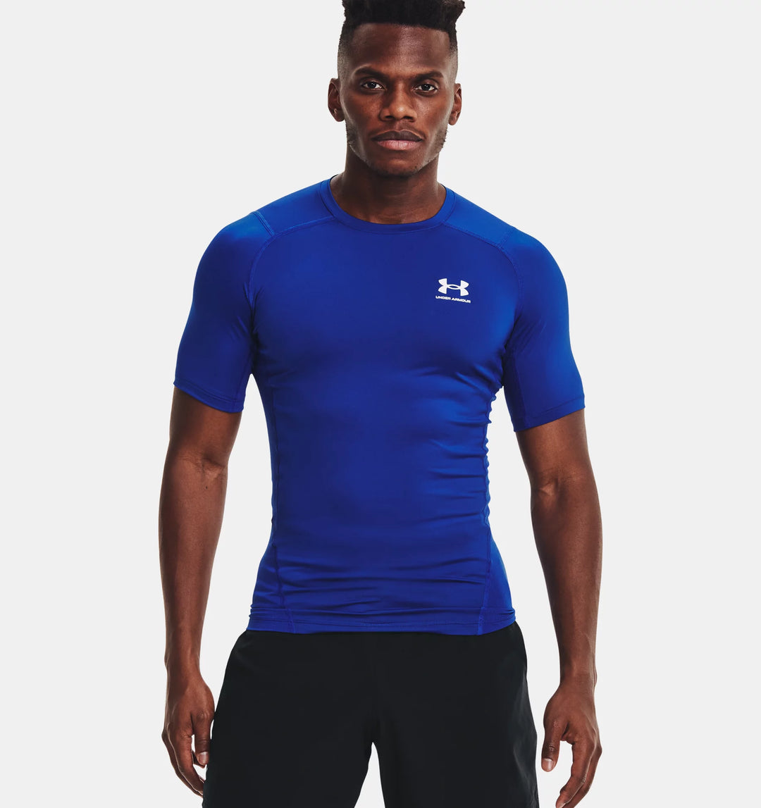 Mens HeatGear Short Sleeve (Blue)