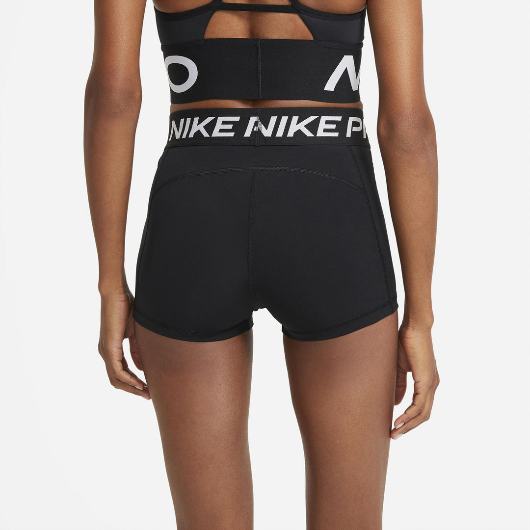 Womens Nike pro Short 8cm ( Black/White)