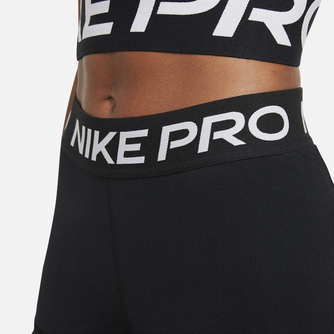 Womens Nike pro Short 8cm ( Black/White)