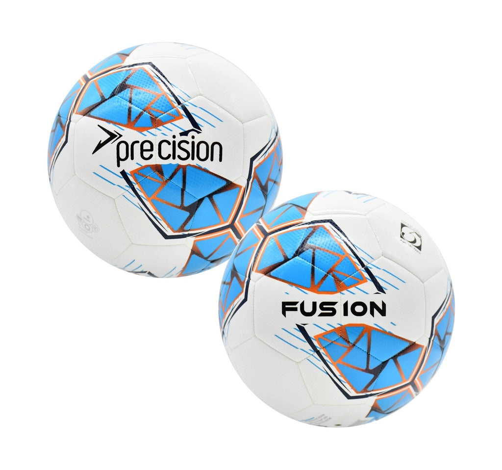 Precision Fusion  FIFA Basic Training Ball Size 5 (White/Cyan/Orange/Grey)