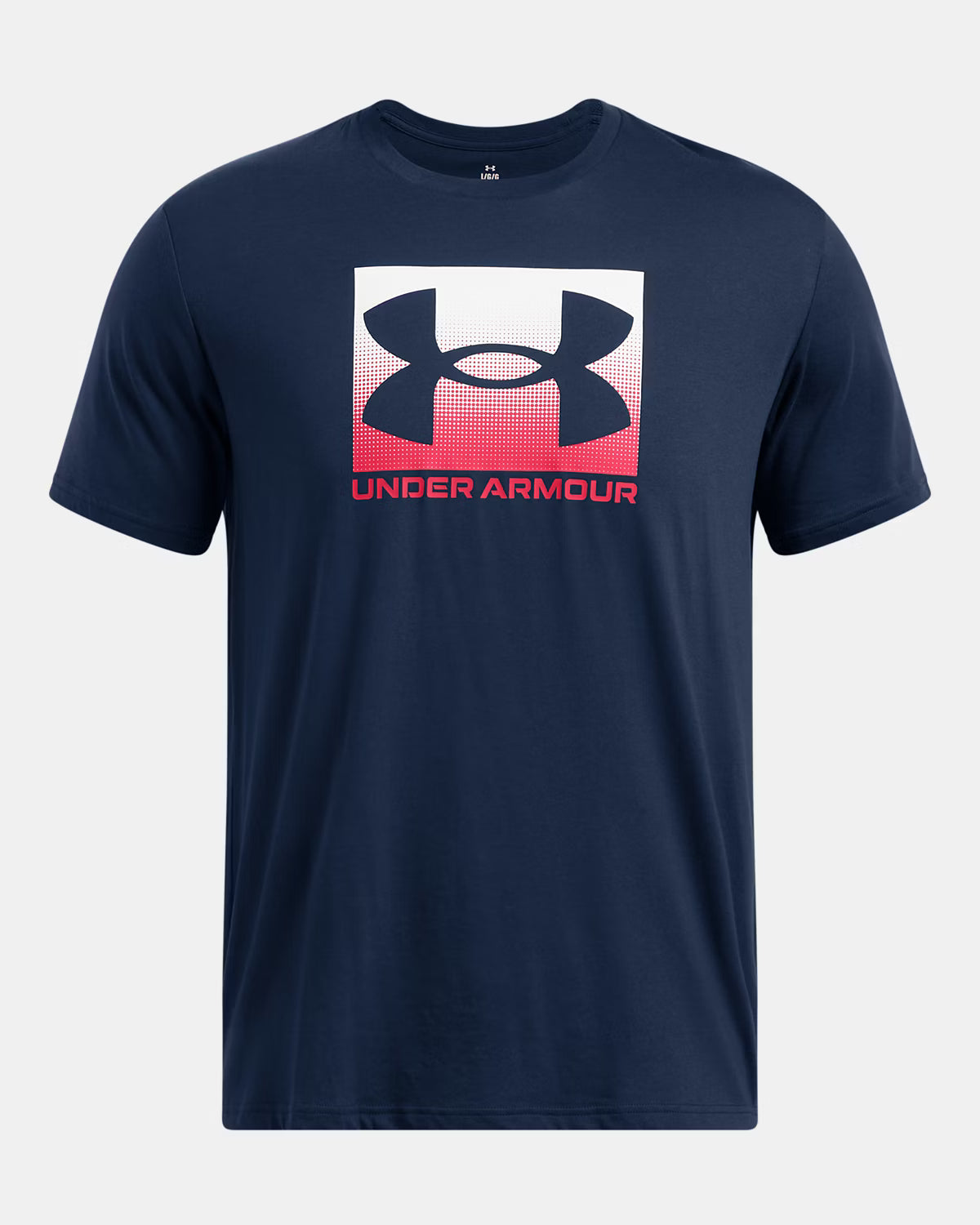 Mens UA Boxed Tee (Academy/Red)