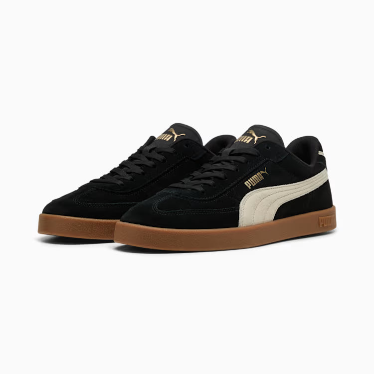 Adults Club II Era Suede Sneakers (Black/Beige)
