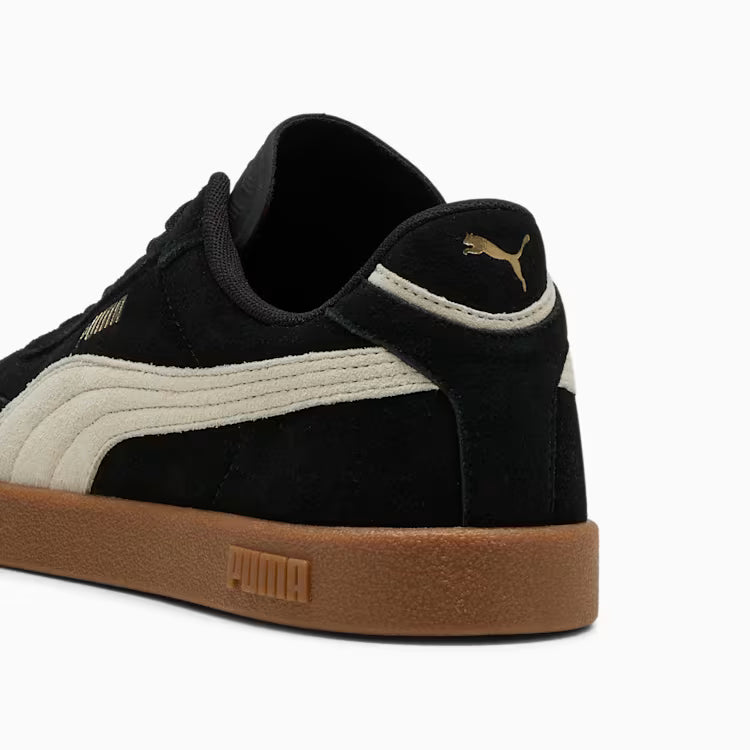 Adults Club II Era Suede Sneakers (Black/Beige)