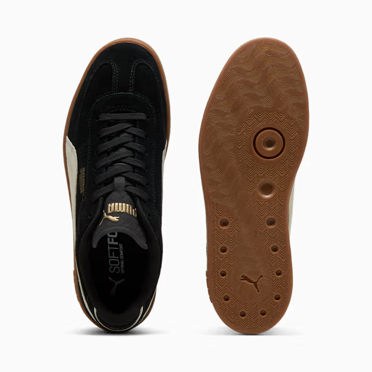 Adults Club II Era Suede Sneakers (Black/Beige)