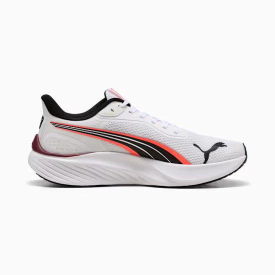 Adults Pounce Lite Running Trainers (White/ Glowing Red)