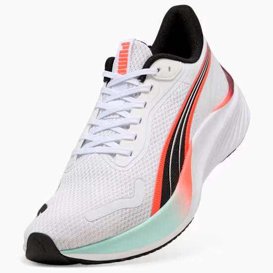 Adults Pounce Lite Running Trainers (White/ Glowing Red)