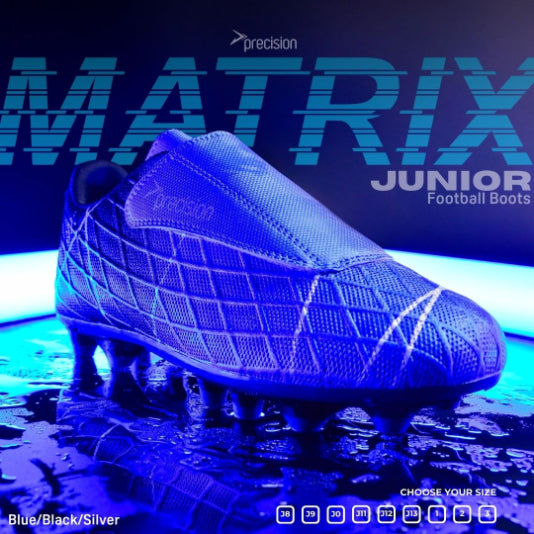 Matrix junior Football Boots (Blue/Black/Silver)