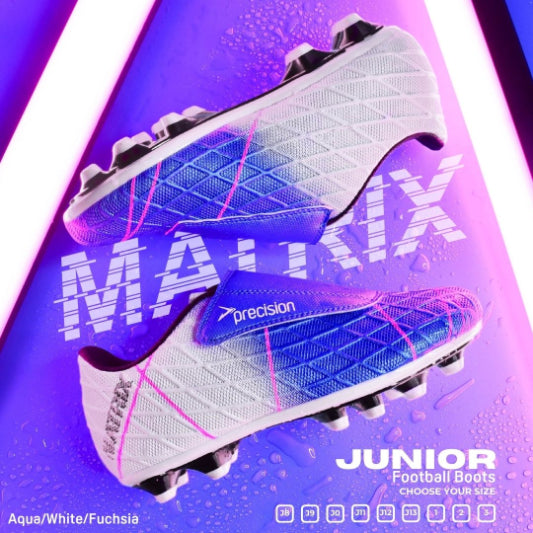 Matrix Junior Football Boots FG (Aqua/White/Fuschia)