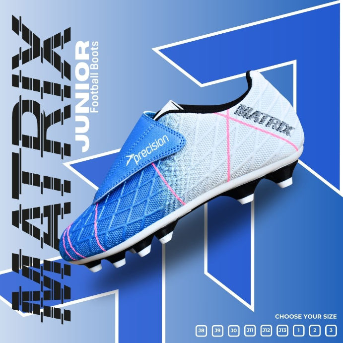 Matrix Junior Football Boots FG (Aqua/White/Fuschia)