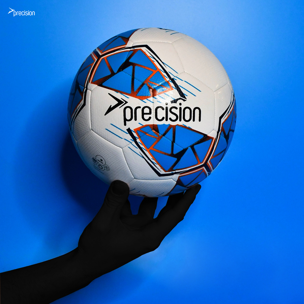 Precision Fusion  FIFA Basic Training Ball Size 5 (White/Cyan/Orange/Grey)
