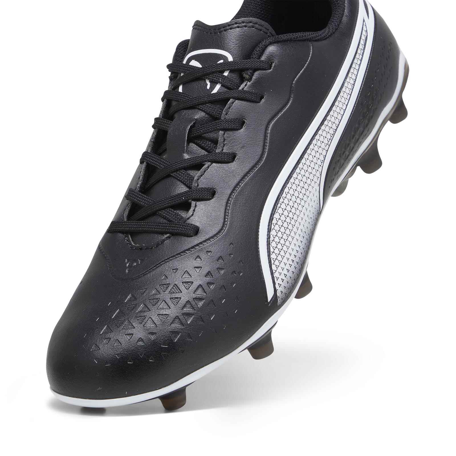 King Match Firm-Ground Football Boots (Black/White)