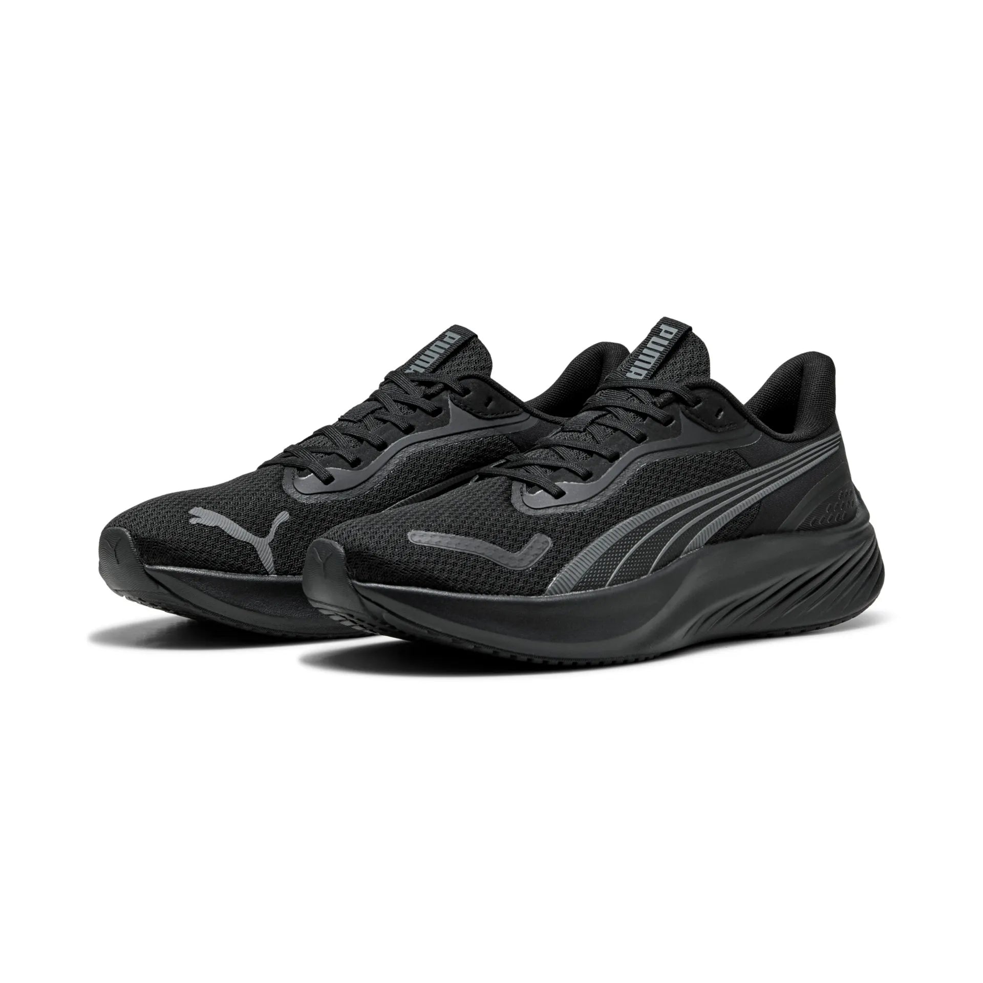 Adults Pounce Lite Running Trainers (Black/ Dark Grey)