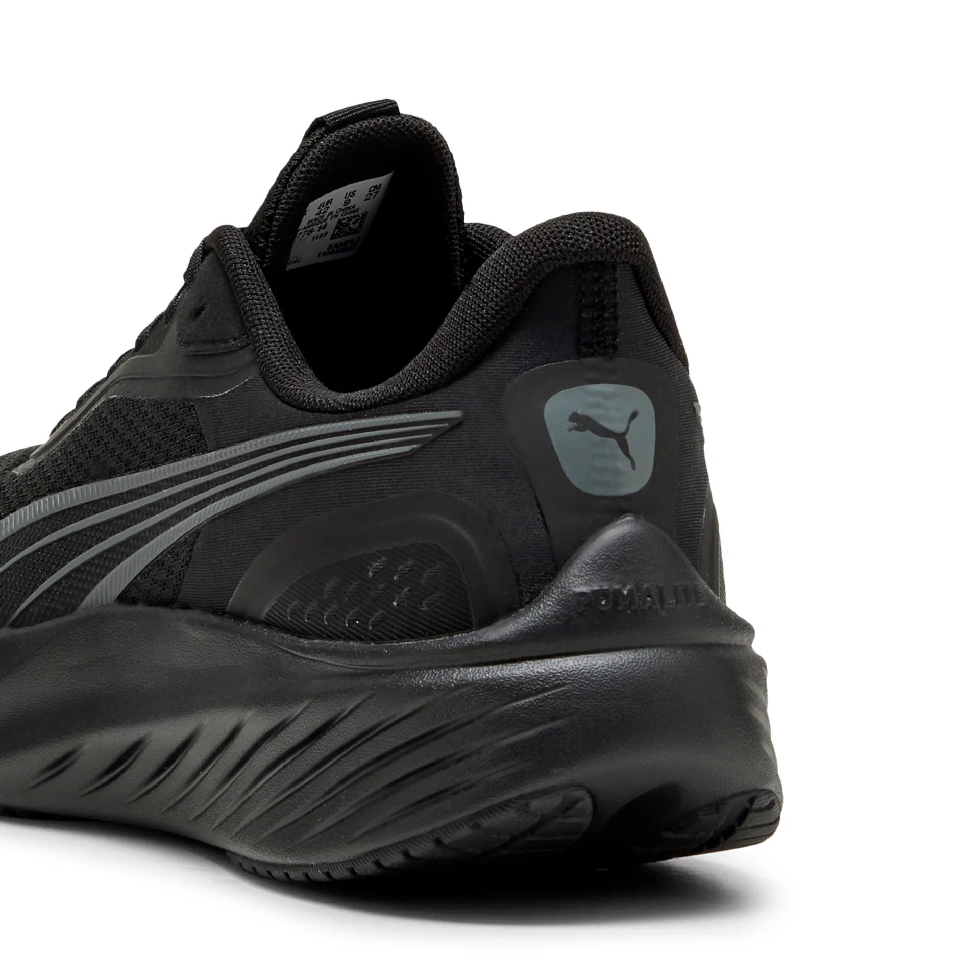 Adults Pounce Lite Running Trainers (Black/ Dark Grey)