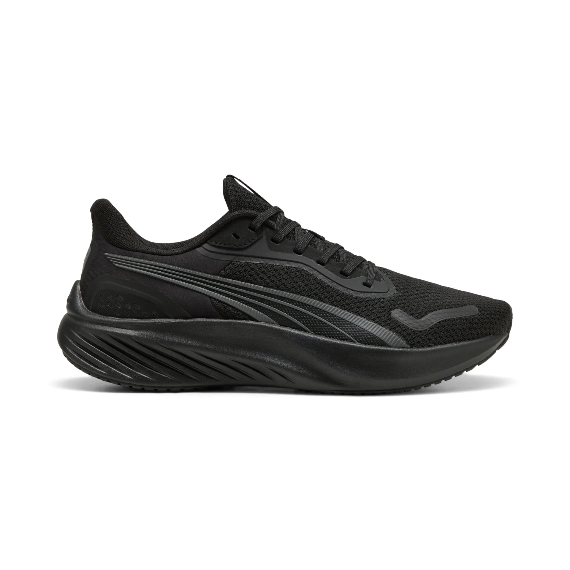Adults Pounce Lite Running Trainers (Black/ Dark Grey)