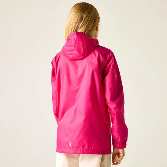 Girls Pack It Waterproof Packaway Jacket (Cabaret Pink)