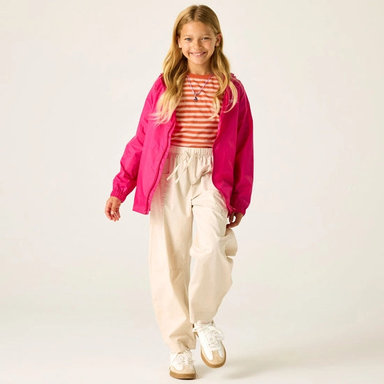 Girls Pack It Waterproof Packaway Jacket (Cabaret Pink)
