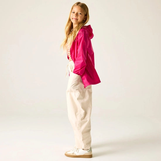 Girls Pack It Waterproof Packaway Jacket (Cabaret Pink)
