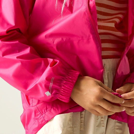 Girls Pack It Waterproof Packaway Jacket (Cabaret Pink)