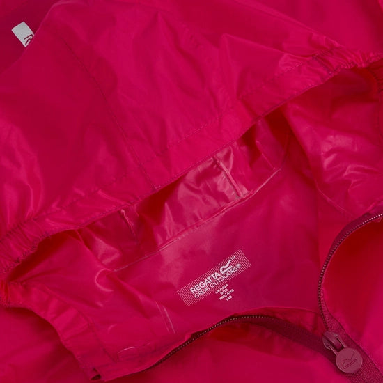 Girls Pack It Waterproof Packaway Jacket (Cabaret Pink)
