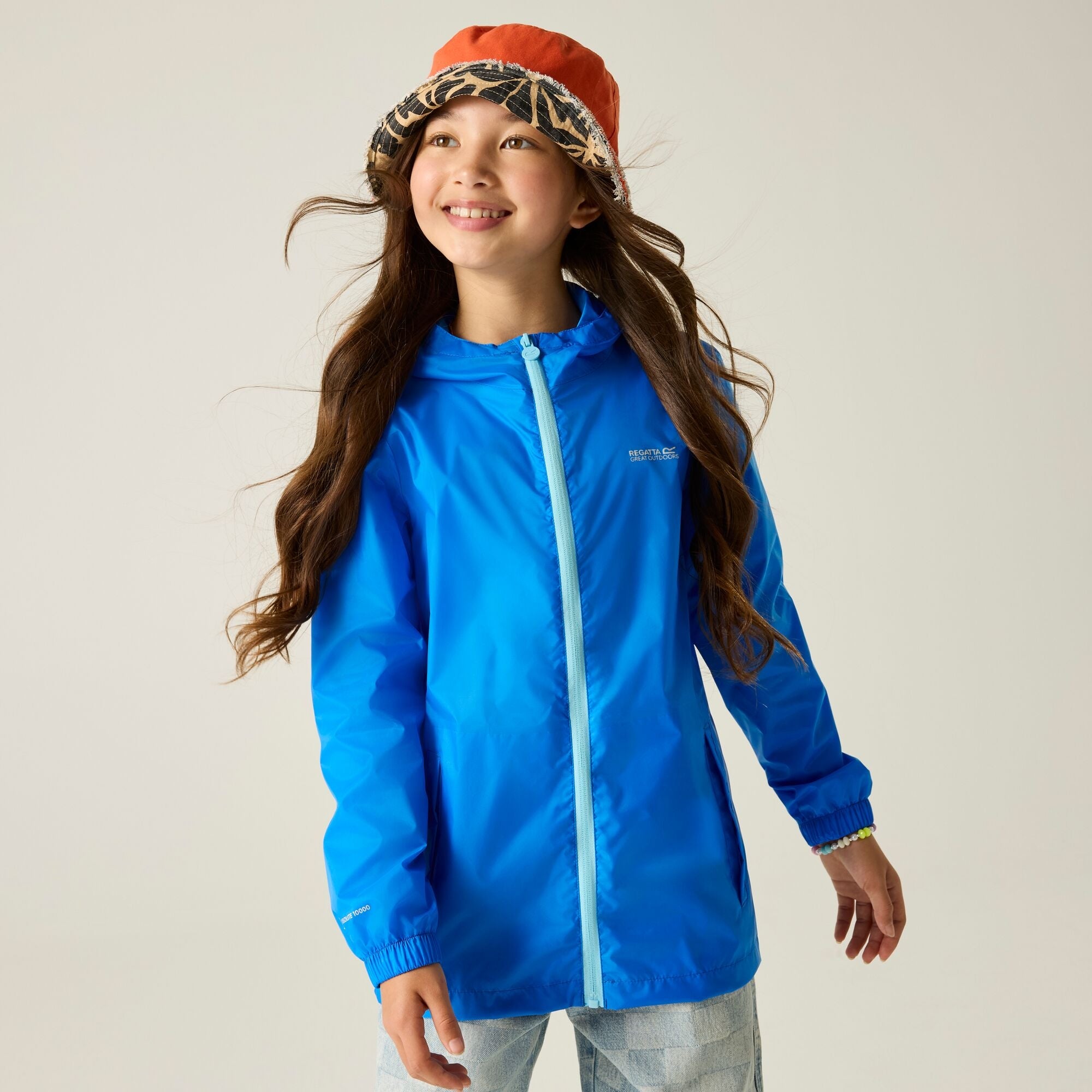 Kids Pack It Waterproof Packaway Jacket (Sonic Blue)