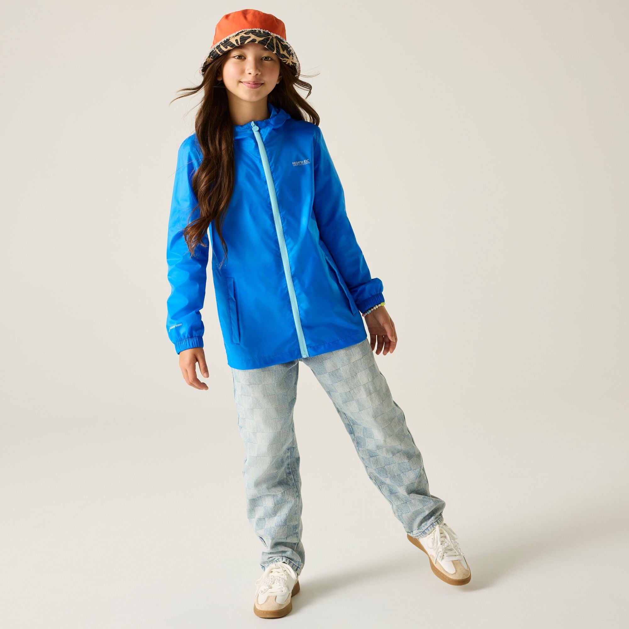 Kids Pack It Waterproof Packaway Jacket (Sonic Blue)