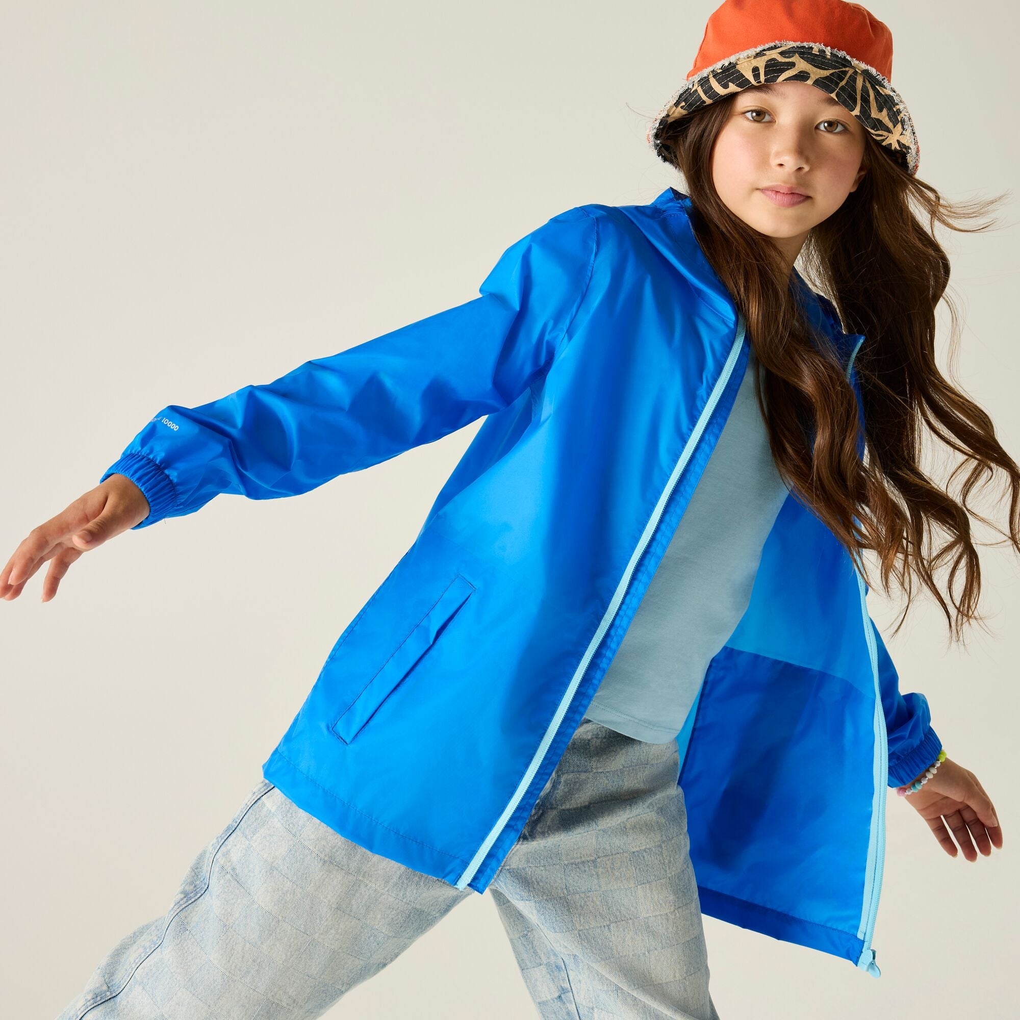 Kids Pack It Waterproof Packaway Jacket (Sonic Blue)