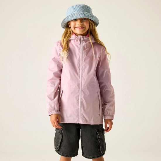 Girls Pack It Waterproof Packaway Jacket (Powder Lilac)