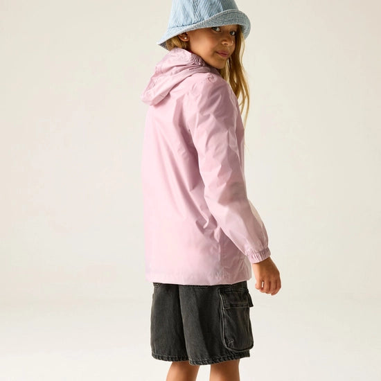 Girls Pack It Waterproof Packaway Jacket (Powder Lilac)