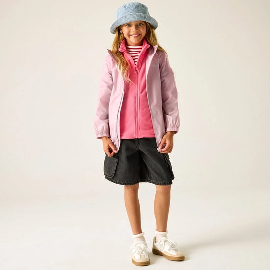 Girls Pack It Waterproof Packaway Jacket (Powder Lilac)