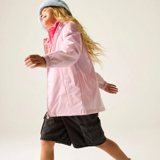 Girls Pack It Waterproof Packaway Jacket (Powder Lilac)