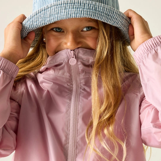 Girls Pack It Waterproof Packaway Jacket (Powder Lilac)