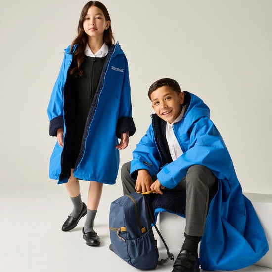 Kids Waterproof Changing Robe (Oxford Blue/Navy)