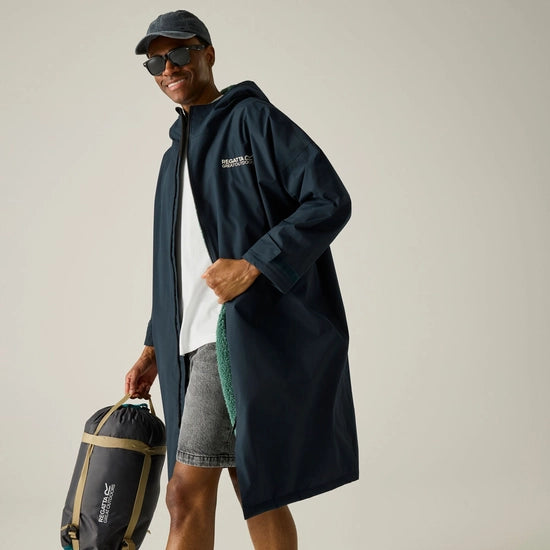 Adult Waterproof Changing Robe (Navy/Ivy Moss)
