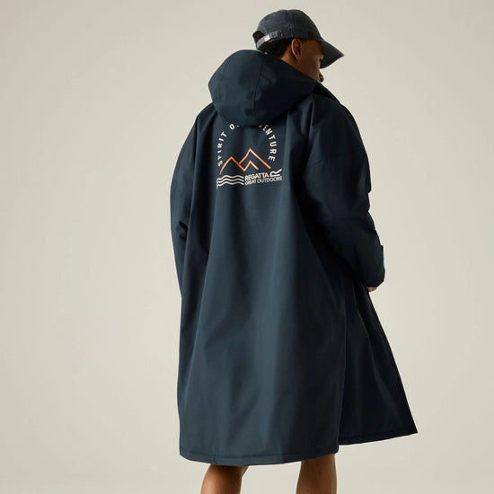 Adult Waterproof Changing Robe (Navy/Ivy Moss)