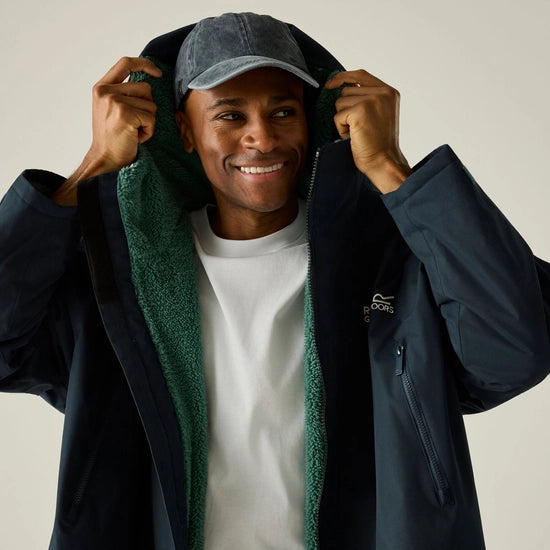 Adult Waterproof Changing Robe (Navy/Ivy Moss)