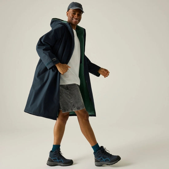 Adult Waterproof Changing Robe (Navy/Ivy Moss)